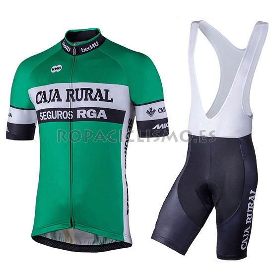 2018 Maillot Caja Rural Tirantes Mangas Cortas Verde